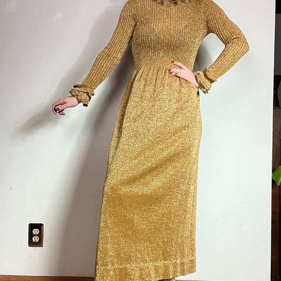 Roncelli Gold Knit Maxi Dress - Picture 10 of 16